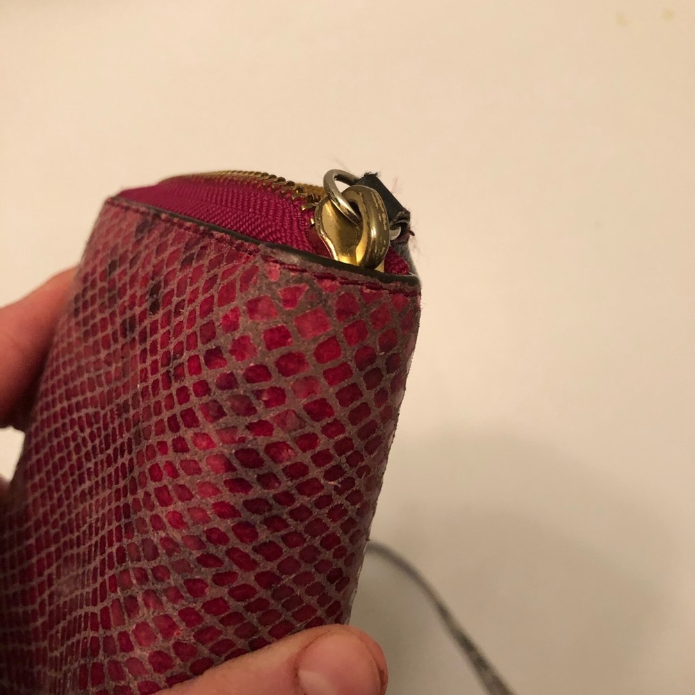 Coach Rare Pink Python Embossed Wallet Zippered - image 3